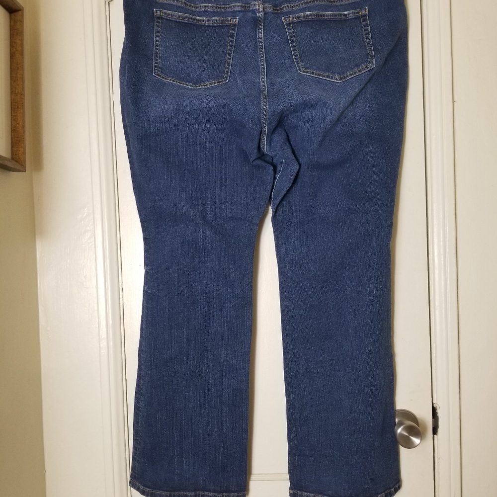TORRID 22 S SLIM BOOT blue stretch boot denim jeans - Picture 5 of 9